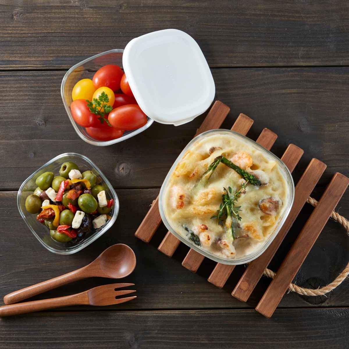 ハリオ 保存容器 250ml 600ml 耐熱ガラス製保存容器 角型 3個セット ( HARIO 耐熱ガラス ガラス 電子レンジ対応 食洗機対応 オーブン対応 日本製 耐熱容器 保存 容器 食品保存 ガラス容器 キャニスター ガラス保存容器 0.25L 0.6L ) 【ホワイト】 ホワイト