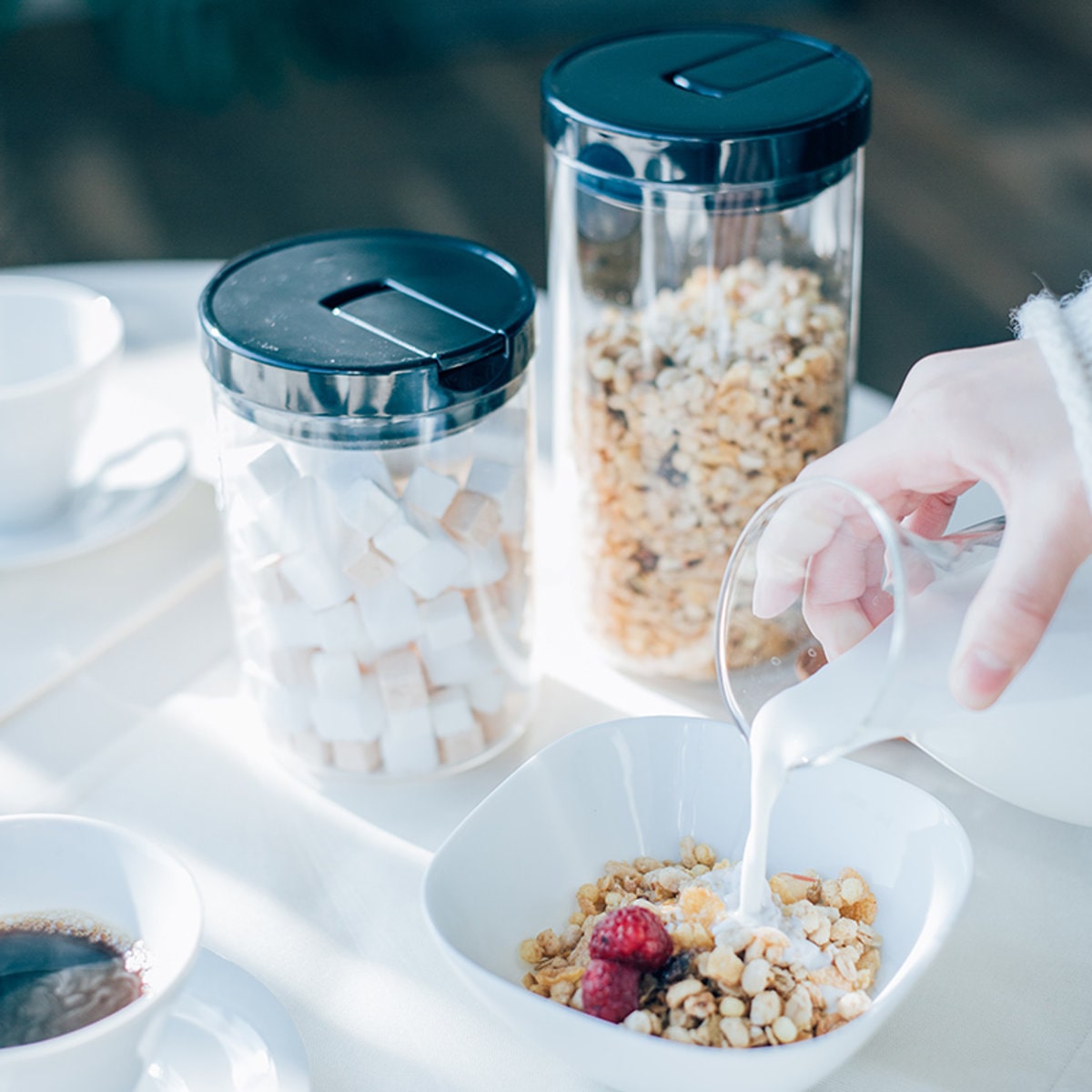 ハリオ 保存容器 800ml 珈琲キャニスター M ( HARIO 耐熱ガラス ガラス 密閉 食洗機対応 キャニスター 保存 容器 ガラス容器 ガラスびん ガラス瓶 密閉容器 ガラス保存容器 ガラス製 珈琲 コーヒー )