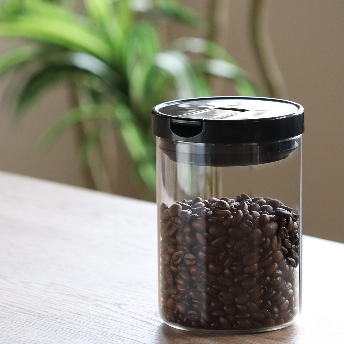 ハリオ 保存容器 800ml 珈琲キャニスター M ( HARIO 耐熱ガラス ガラス 密閉 食洗機対応 キャニスター 保存 容器 ガラス容器 ガラスびん ガラス瓶 密閉容器 ガラス保存容器 ガラス製 珈琲 コーヒー )