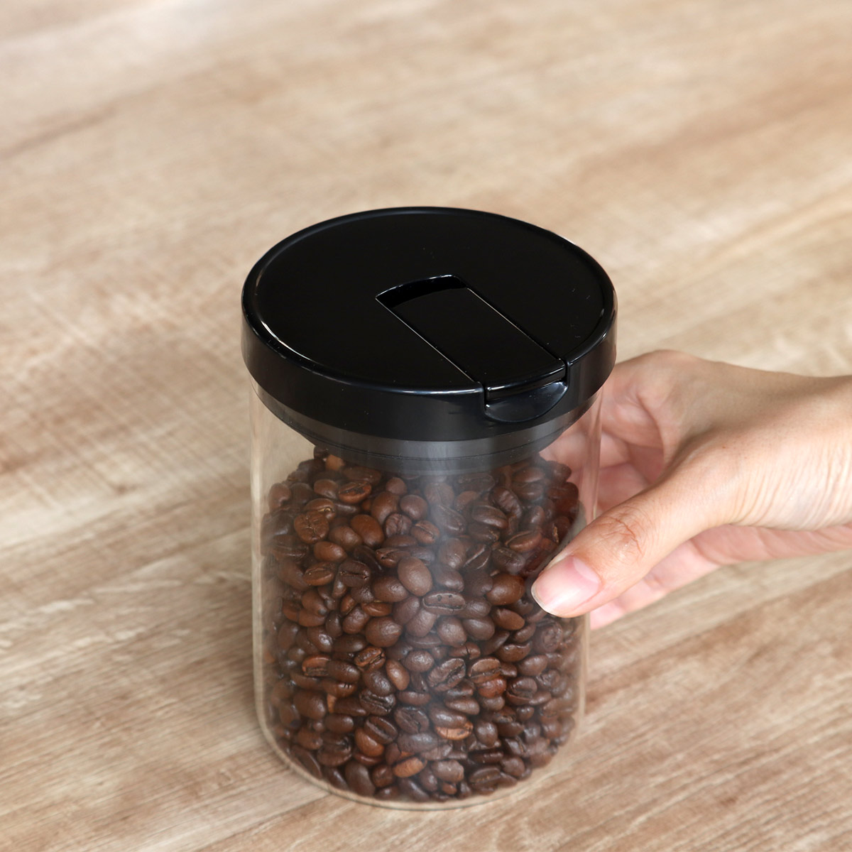 ハリオ 保存容器 800ml 珈琲キャニスター M ( HARIO 耐熱ガラス ガラス 密閉 食洗機対応 キャニスター 保存 容器 ガラス容器 ガラスびん ガラス瓶 密閉容器 ガラス保存容器 ガラス製 珈琲 コーヒー )