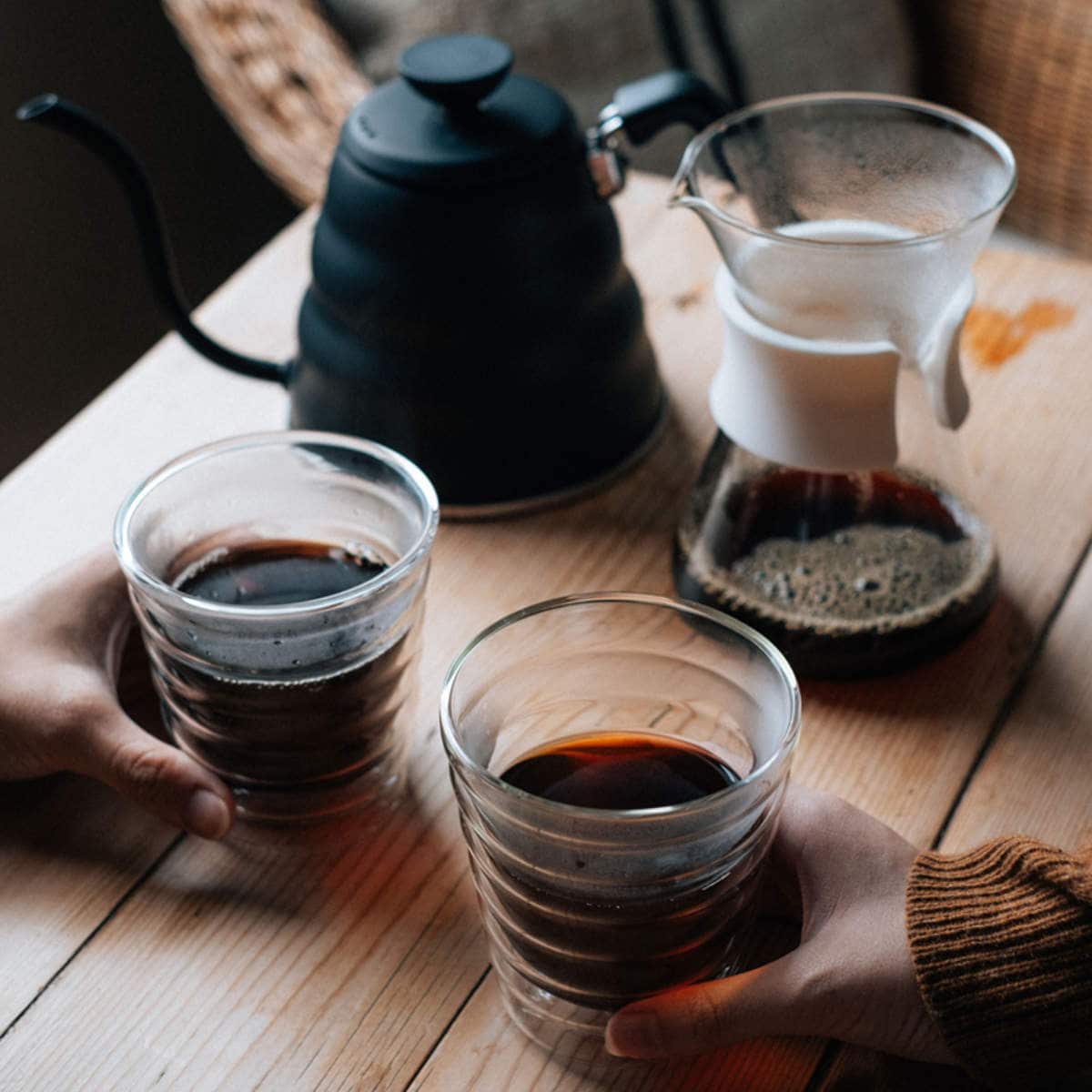 ハリオ コーヒーメーカー 400ml Glass Coffee Maker 耐熱ガラス ( HARIO 食洗機対応 ドリッパー コーヒーサーバー コーヒージャグ ブリュワー ステンレス エッチング加工 二重構造 ペーパーレス 目盛り付き おしゃれ )