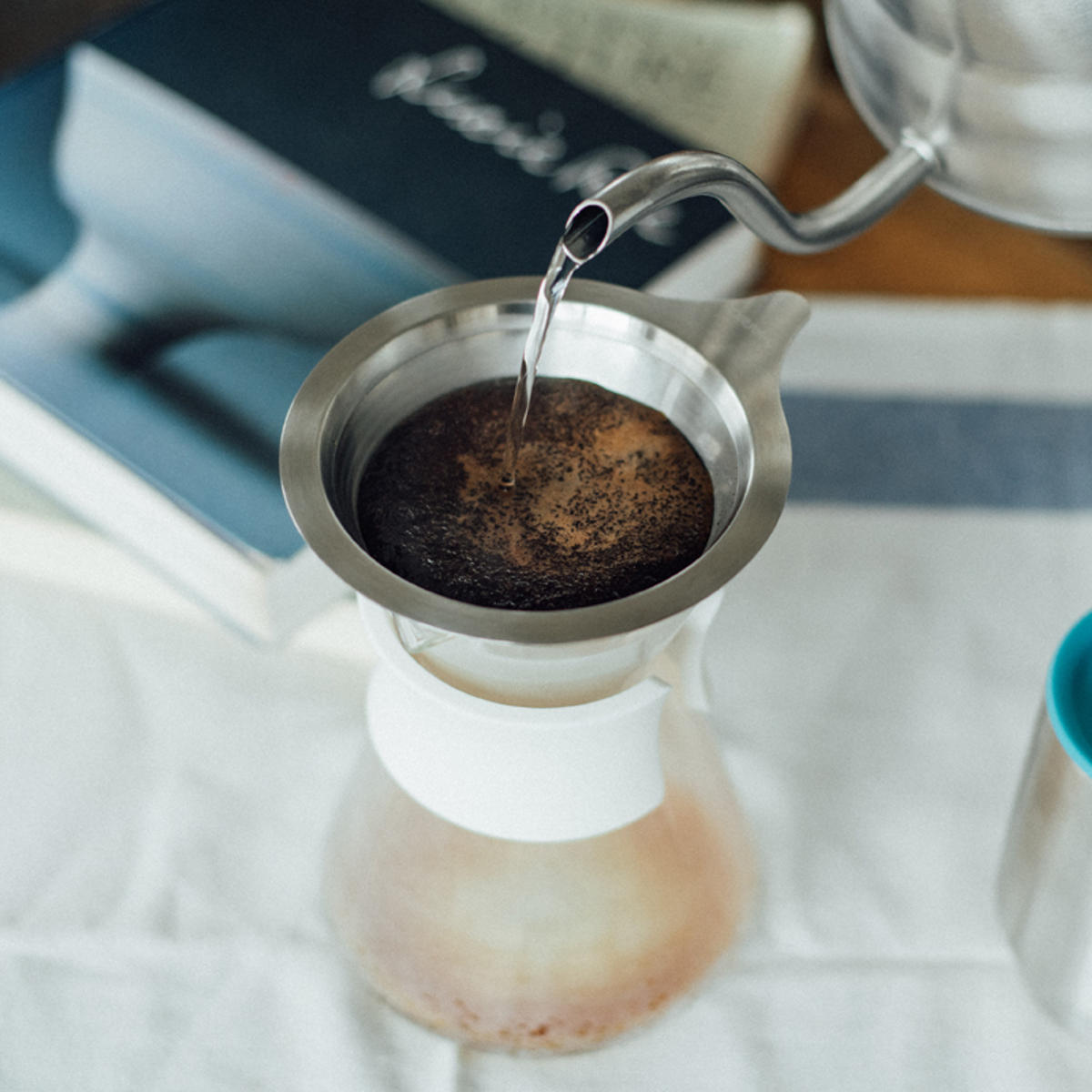 ハリオ コーヒーメーカー 400ml Glass Coffee Maker 耐熱ガラス ( HARIO 食洗機対応 ドリッパー コーヒーサーバー コーヒージャグ ブリュワー ステンレス エッチング加工 二重構造 ペーパーレス 目盛り付き おしゃれ )