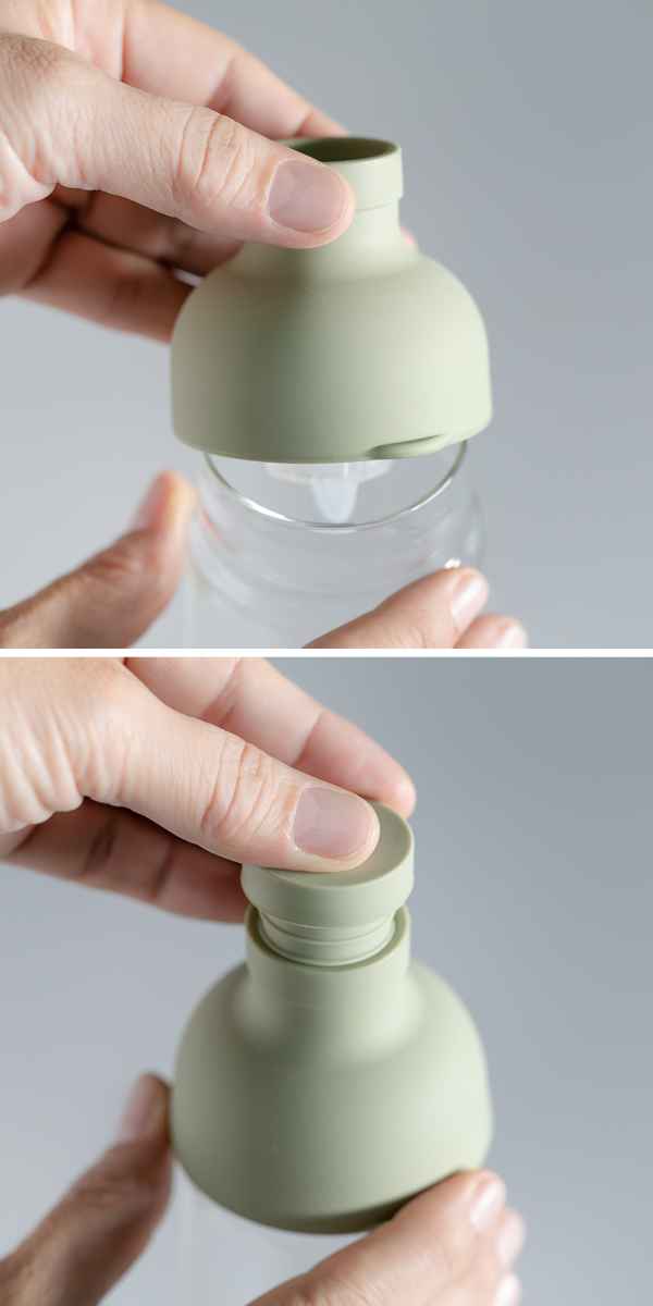 ハリオ フィルターインボトル 750ml Filter-in Bottle Portable 耐熱ガラス FIB-75 ( HARIO 食洗機対応 冷水筒 水差し 麦茶ポット 水さし 冷水ポット ガラス製 熱湯 スリム ストレーナー付き 茶こし付き 茶漉し ガラス ) 【スモーキーピンク】 スモーキーピンク