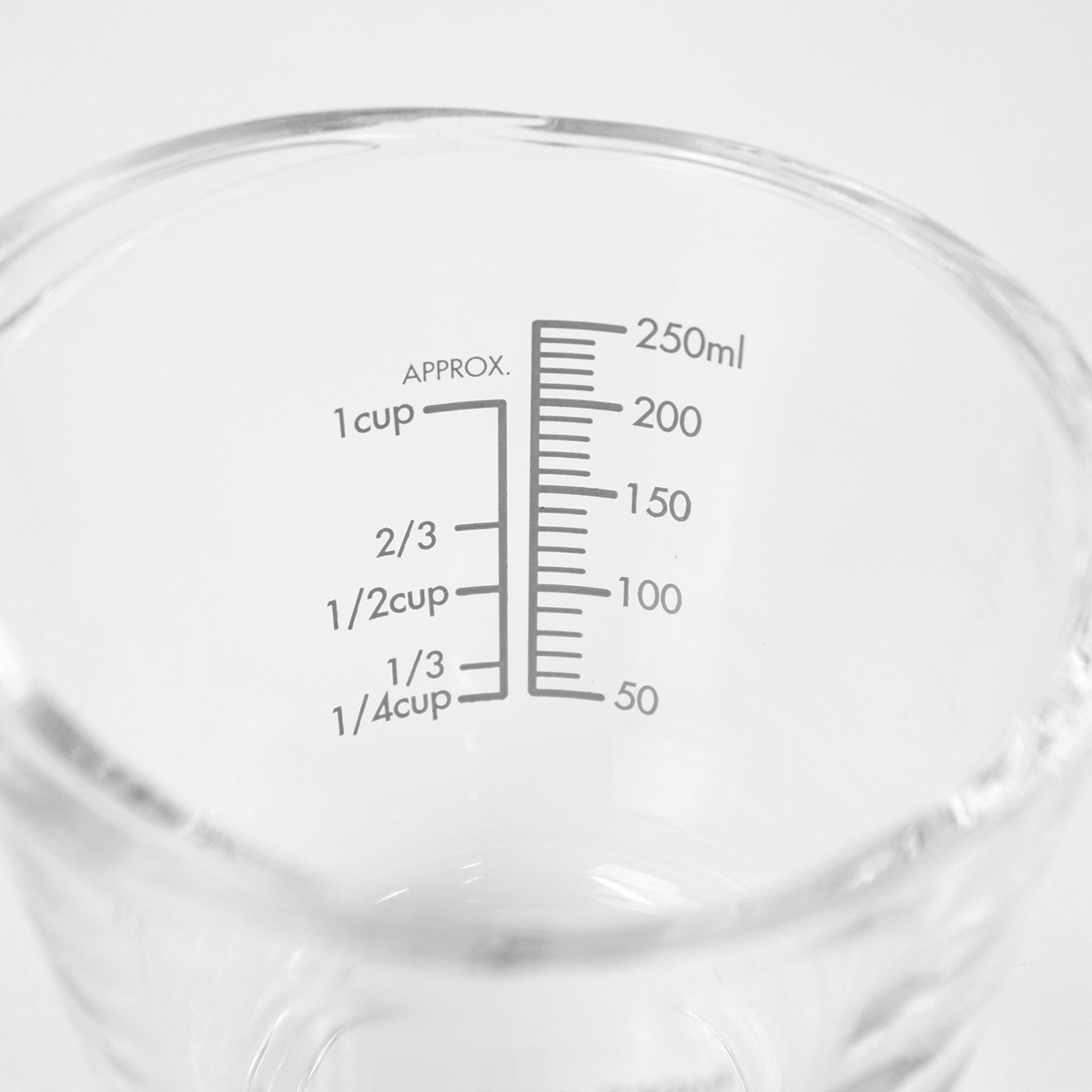 ハリオ メジャーカップ 250ml 耐熱ガラス 取っ手付き ( HARIO 計量コップ メジャーコップ 熱湯OK 200cc ガラス製 電子レンジ対応 食洗機対応 レンジOK オーブン対応 計量器具 計量ツール 目盛り メモリ付き 持ち手付き 下ごしらえ )