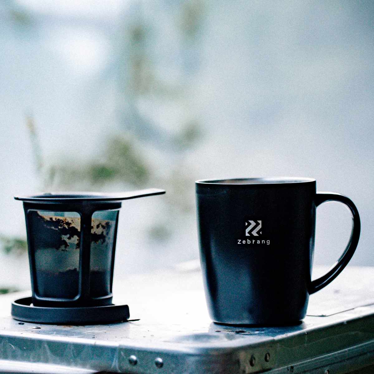 マグカップ 300ml ハリオ 真空二重マグコーヒーメーカーZebrang ( HARIO ドリッパー コップ 保温 マグ カップ ステンレス アウトドア コーヒードリッパー ステンレスマグ ふた付き 珈琲 ドリップ 珈琲ドリッパー セット )