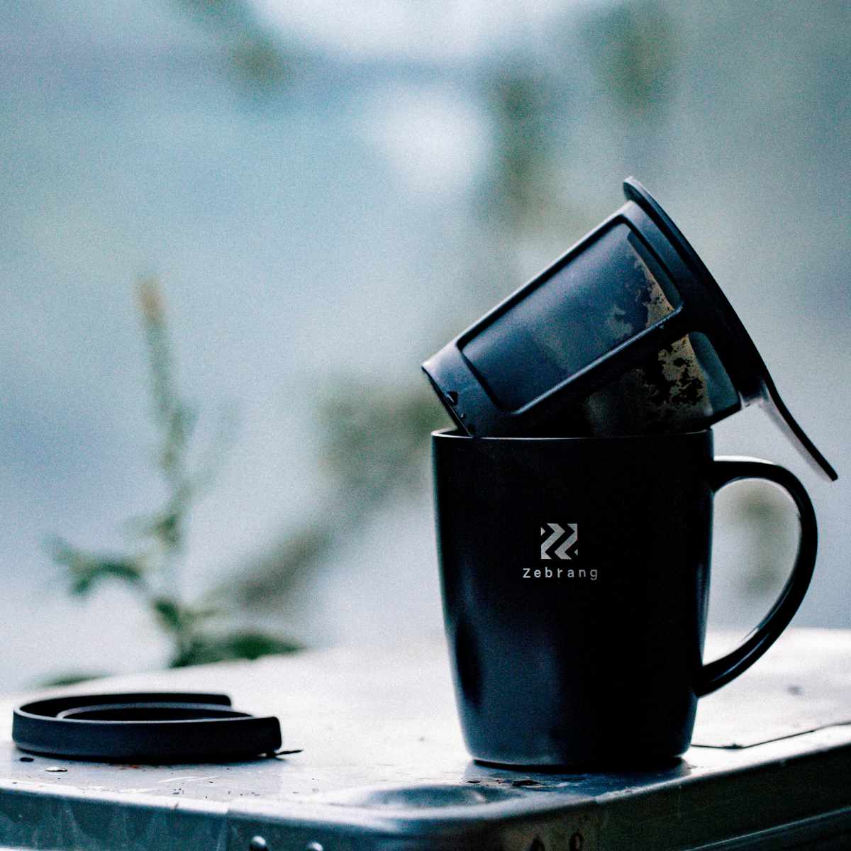 マグカップ 300ml ハリオ 真空二重マグコーヒーメーカーZebrang ( HARIO ドリッパー コップ 保温 マグ カップ ステンレス アウトドア コーヒードリッパー ステンレスマグ ふた付き 珈琲 ドリップ 珈琲ドリッパー セット )