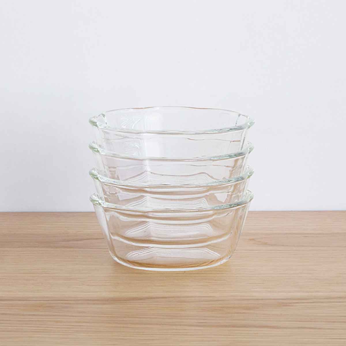 ハリオ スイーツボウル 12cm 耐熱ガラス 4個入り ( HARIO 食洗機対応 電子レンジ対応 オーブン対応 ボウル デザートボウル 耐熱皿 耐熱ガラス製 フルーツ デザート お菓子作り サラダ おしゃれ )