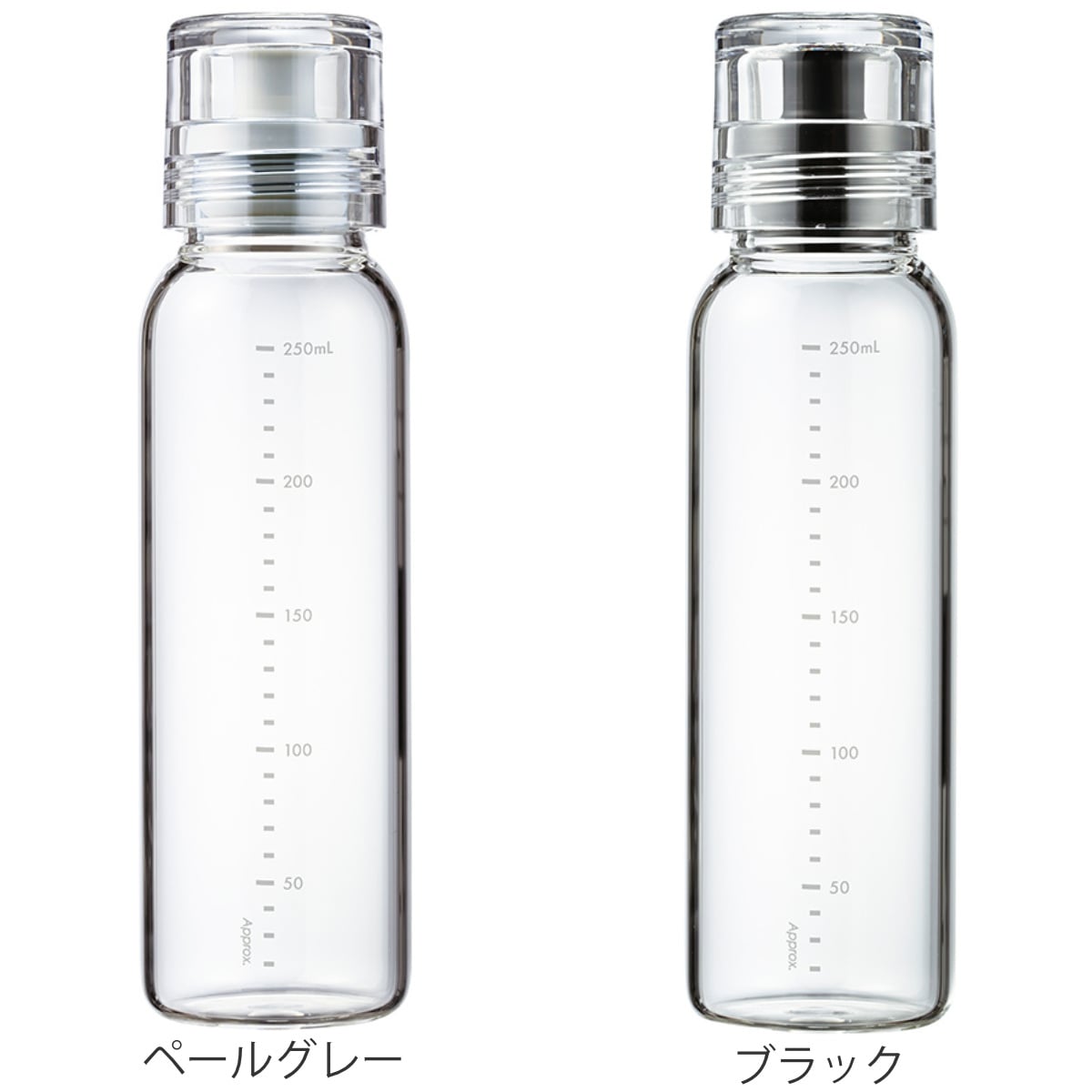 ハリオ ドレッシングボトル スリム 250ml 耐熱ガラス製 ( HARIO 調味料入れ ガラス製 キャニスター 密封 食洗機対応 調味料びん びん 保存びん 調味料 瓶 容器 調味料容器 メモリ付き お手入れ簡単 ) 【ブラック】 ブラック