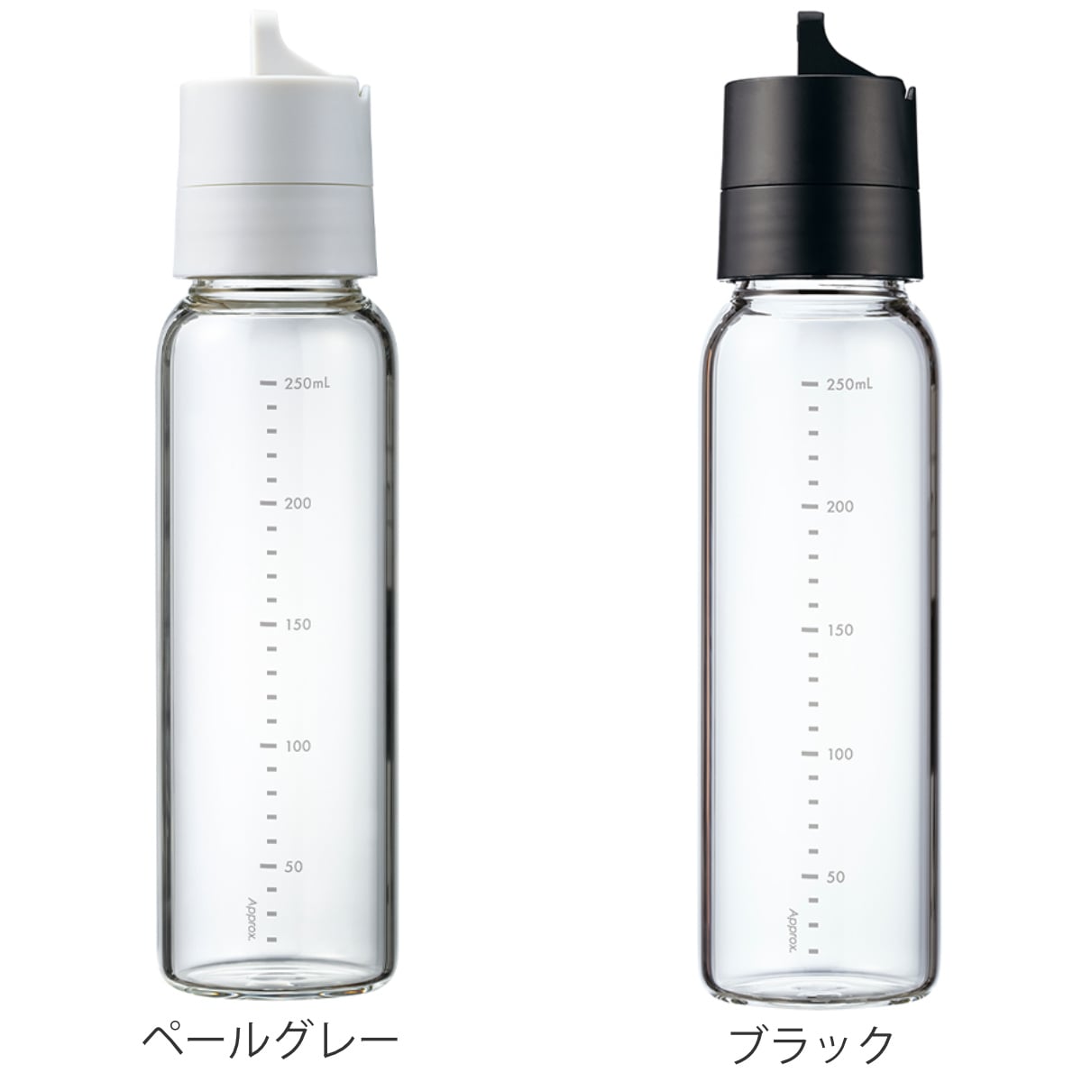 ハリオ ワンタッチドレッシングボトル 250ml 耐熱ガラス製 ( HARIO 調味料入れ ガラス製 キャニスター 密封 食洗機対応 調味料びん びん 保存びん 調味料 瓶 容器 調味料容器 メモリ付き お手入れ簡単 ) 【ブラック】 ブラック