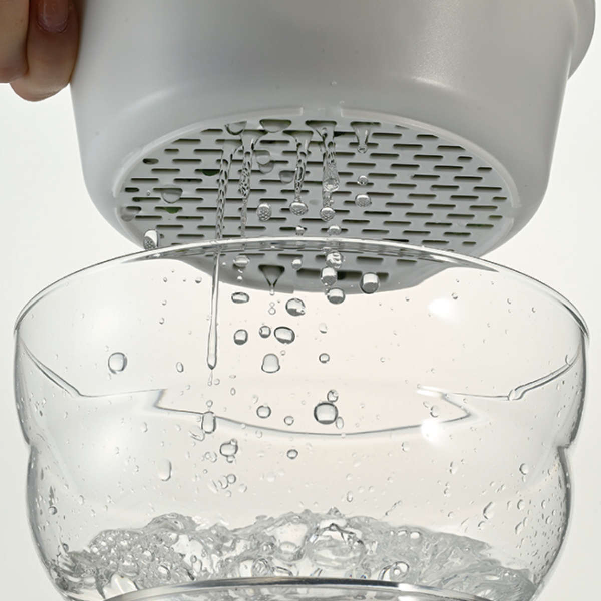 HARIO ハリオ 電子レンジ調理器 蒸し器 ガラスのレンジ蒸し器 ( レンジ調理器 レンジ調理 ガラス製 電子レンジ調理 ボウル 蒸し皿 食洗機対応 蒸し料理 電子レンジ料理 蒸し 蒸す 便利 下ごしらえ ザル 水切りざる 時短 手軽 簡単 )