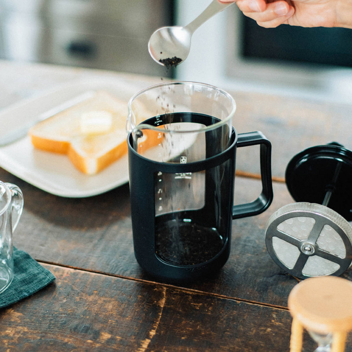 HARIO ハリオ コーヒープレス カフェプレス・U ( 600ml 4杯分 プレス式 コーヒーメーカー 耐熱ガラス 食洗機対応 日本製 コーヒー 紅茶 ティープレス ドリッパー ペーパーレス おしゃれ カフェ スタイリッシュ アウトドア )