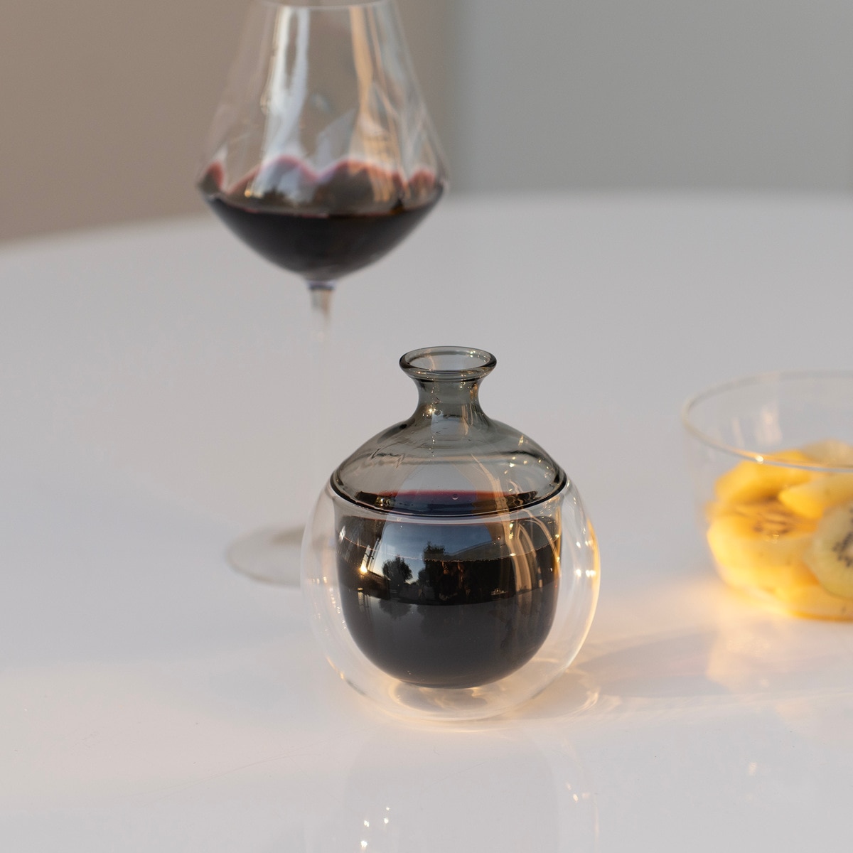 HARIO ハリオ どんぐりカラフェ ( 180ml 1合 食洗機対応 耐熱ガラス 二重構造 水差し 徳利 水 お茶 日本酒 酒器 お酒 酒 おしゃれ シンプル モダン 和モダン )