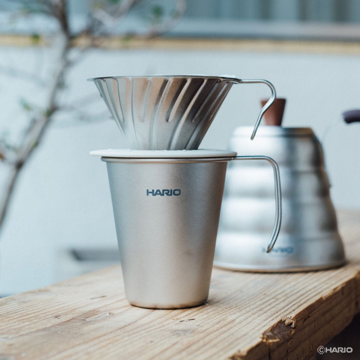 HARIO ハリオ マグカップ シングルレイヤーチタンマグ ( 350ml 食洗機対応 チタン コーヒー ドリップ マグ マグコップ カップ 食器 軽量 持ち運び アウトドア キャンプ おしゃれ シンプル )
