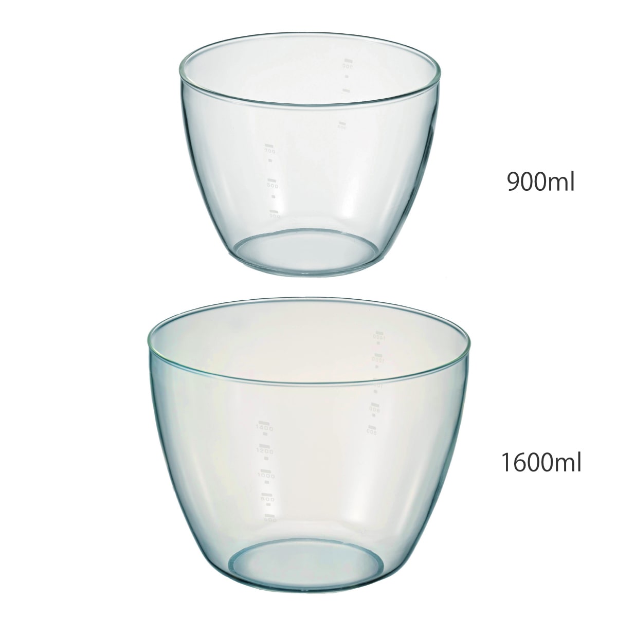 HARIO ハリオ 保存容器 カルボウル 耐熱ガラスkaruボウル 2個セット ( ボウル 耐熱ガラス ガラス 電子レンジ対応 食洗機対応 オーブン対応 日本製 耐熱容器 容器 ガラス容器 ガラスボウル メモリ付き 軽量 食器 900ml 1600ml )
