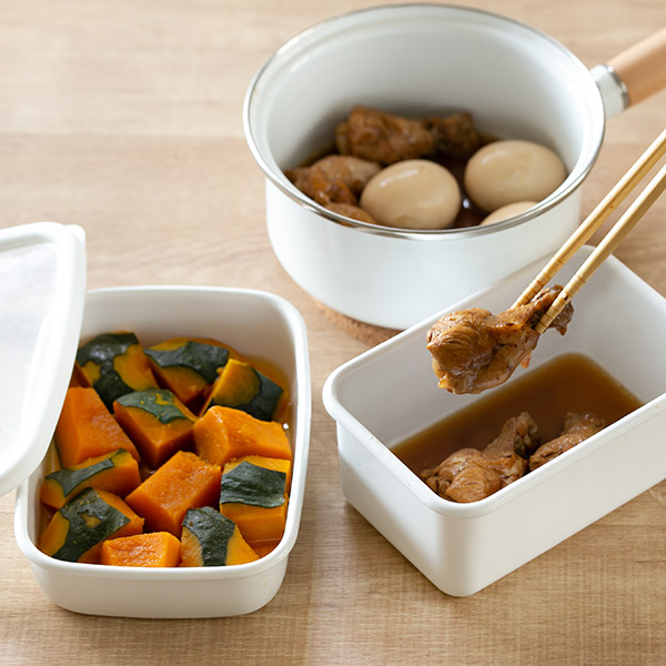 保存容器 ホーロー製 1.6L 角型 富士ホーロー 浅型角容器 L Konte コンテ ( HoneyWare ストックポット 調味料入れ ストッカー 容器 フードコンテナ 作り置き ぬか漬け容器 漬物容器 食品保存 オーブン対応 おしゃれ 白 ホワイト )