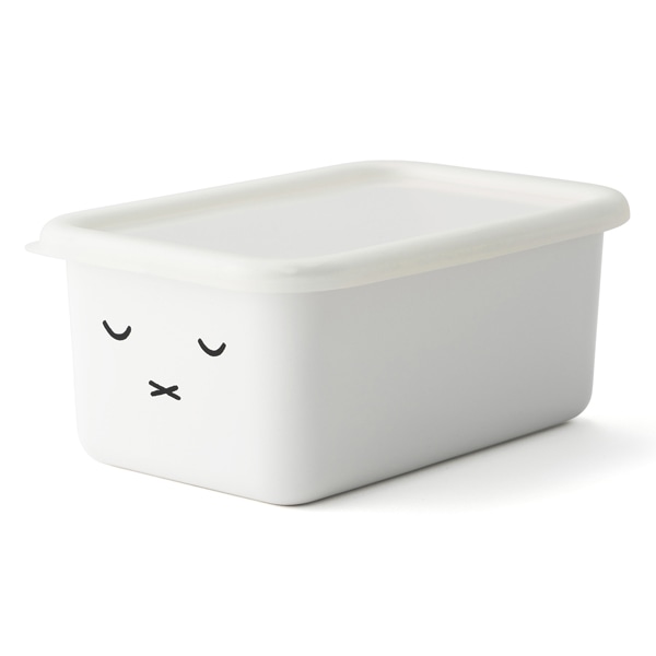 保存容器 ホーロー製 1.12L 深型 ミッフィー 富士ホーロー HoneyWere ( ホーロー容器 琺瑯容器 深型容器 食洗機対応 オーブン対応 冷凍 冷蔵 角型容器 ストッカー スクエア フードコンテナ 食品保存 おしゃれ 白 miffy )