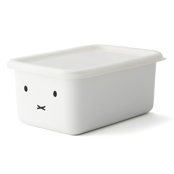 保存容器 ホーロー製 1.12L 深型 ミッフィー 富士ホーロー HoneyWere ( ホーロー容器 琺瑯容器 深型容器 食洗機対応 オーブン対応 冷凍 冷蔵 角型容器 ストッカー スクエア フードコンテナ 食品保存 おしゃれ 白 miffy )