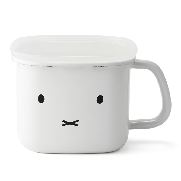 保存容器 ホーロー製 1.2L ストックポット ハンドル付き ミッフィー 富士ホーロー HoneyWere ( 味噌容器 みそ容器 味噌ポット ホーロー容器 琺瑯容器 食洗機対応 オーブン対応 冷凍 冷蔵 ストッカー 食品保存 おしゃれ 白 miffy )