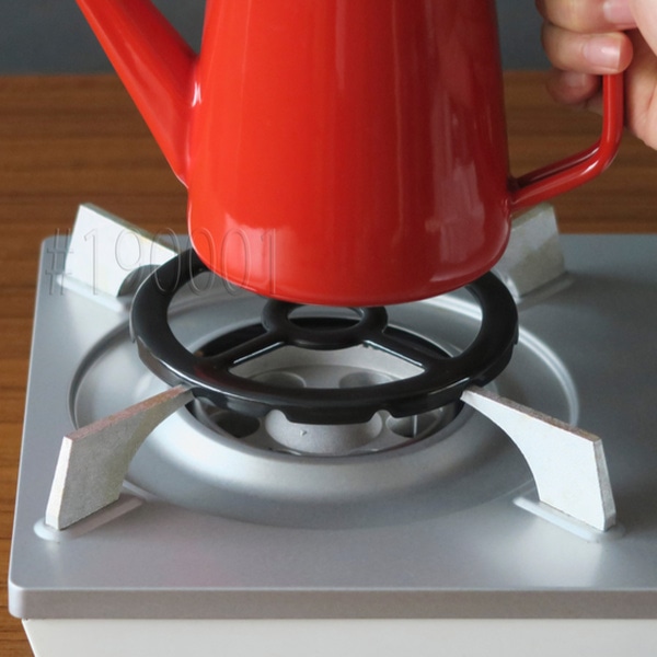 ミニ五徳 琺瑯五徳 ホーロー ガスコンロ アウトドア ( 五徳 小さい五徳 ホーロー製 ガスリング ガスセーフティ 補助 ガスコンロアダプター ガタつき解消 快適 ガスコンロ用 便利グッズ 琺瑯 )