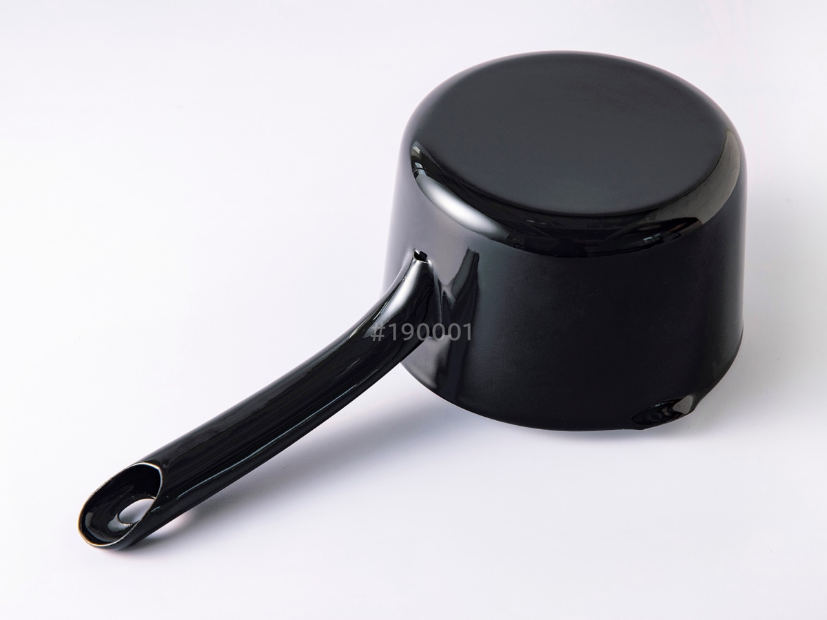 片手鍋 ミルクパン 12cm IH対応 ホーロー鍋 富士ホーロー 匠 ( ガス火対応 ソースパン オーブン対応 12センチ 片手なべ ほうろう鍋 琺瑯鍋 両口鍋 小鍋 ホーロー 鍋 ミニ おしゃれ ) 【鉄黒】 鉄黒