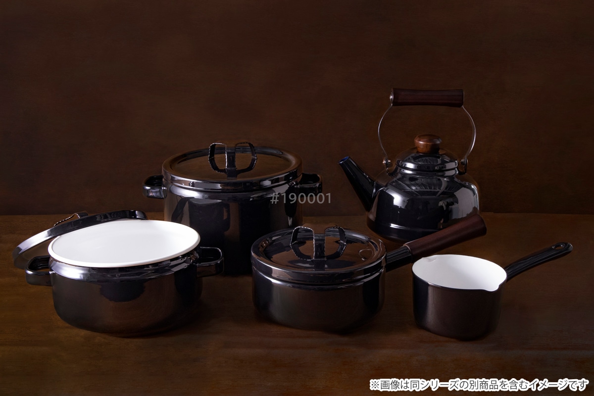 片手鍋 ミルクパン 12cm IH対応 ホーロー鍋 富士ホーロー 匠 ( ガス火対応 ソースパン オーブン対応 12センチ 片手なべ ほうろう鍋 琺瑯鍋 両口鍋 小鍋 ホーロー 鍋 ミニ おしゃれ ) 【鉄黒】 鉄黒