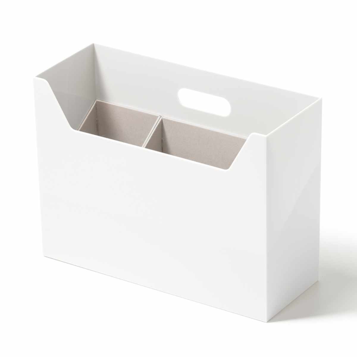 収納ボックス 持ち運びが出来る収納ボックス インナーS・L2個セット ( 収納ケース ファイルボックス 収納 仕切り ボックス デスク周り 小物収納 日本製 ファイルスタンド インナーケース 小分け 整理 文房具 持ち運び おしゃれ ) 【グレー】 グレー