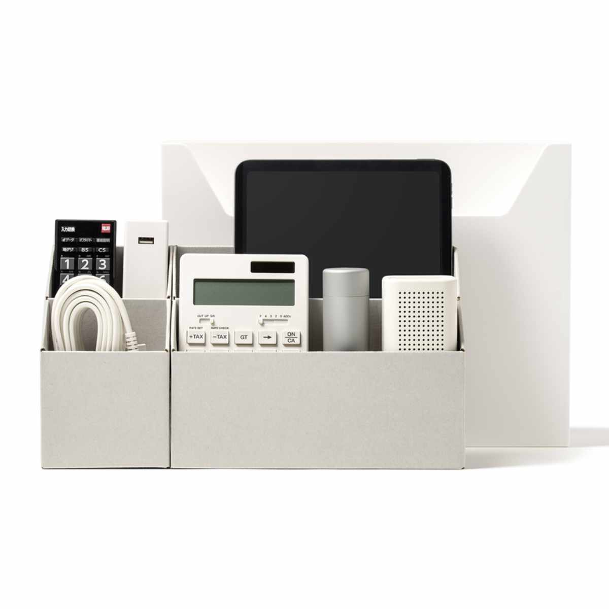 収納ボックス 持ち運びが出来る収納ボックス インナーS・L2個セット ( 収納ケース ファイルボックス 収納 仕切り ボックス デスク周り 小物収納 日本製 ファイルスタンド インナーケース 小分け 整理 文房具 持ち運び おしゃれ ) 【グレー】 グレー