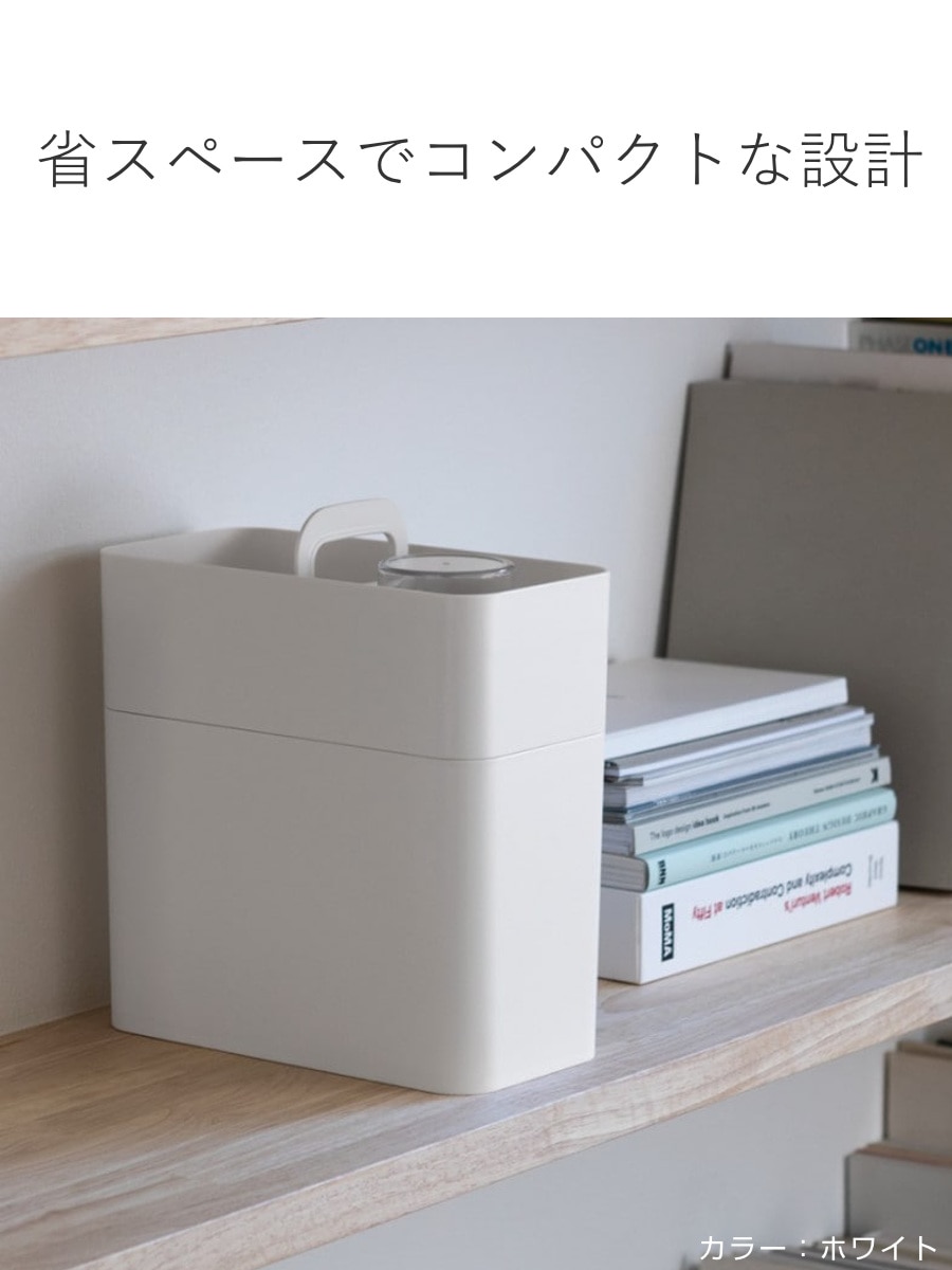 メイクボックス Like-it 持ち運び ライクイット 鏡付き 大容量 ( スリム 小さめ コンパクト コスメボックス コスメ 卓上収納 ケース 化粧品 収納 小物入れ 救急箱 仕切り ふた付き 取っ手 日本製 コスメ収納 メイク道具 ) 【ホワイト】 ホワイト