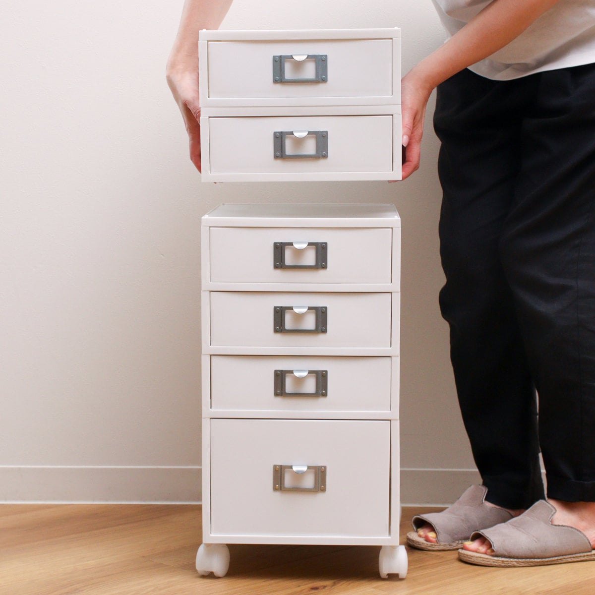 デスクワゴン MX 4段 幅26×奥行35×高さ54.7cm キャスター スリム