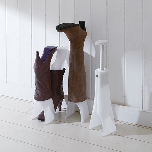 ブーツホルダー スペースセーバー 2足分 4個入り ( ブーツキーパー ブーツスタンド シューキーパー ブーツ 4個 靴 収納 省スペース 伸縮 ショート ロング 脱臭剤付き 脱臭 消臭 逆さ 靴箱 玄関 靴収納 シューズ )