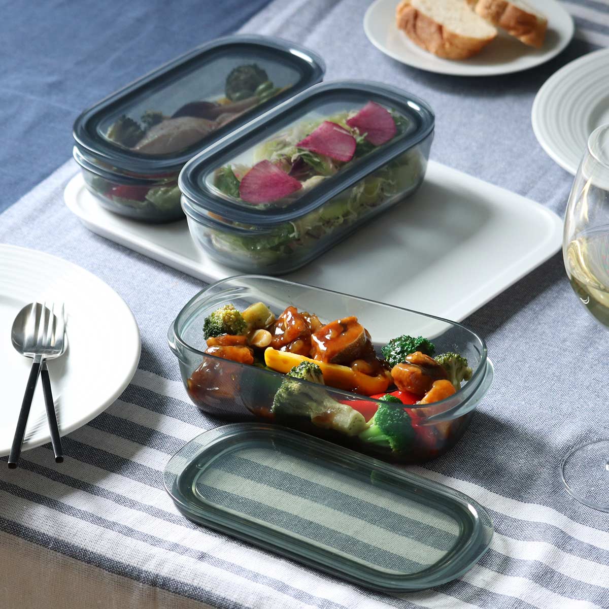 収納トレー 調理ができる保存容器 Lサイズ ( 日本製 トレー 専用トレー トレー単品 トレイ like-it ライクイット 調理ができる保存容器用 収納トレイ プレート お盆 整理 整頓 整列 冷蔵庫内 冷凍庫内 収納 )