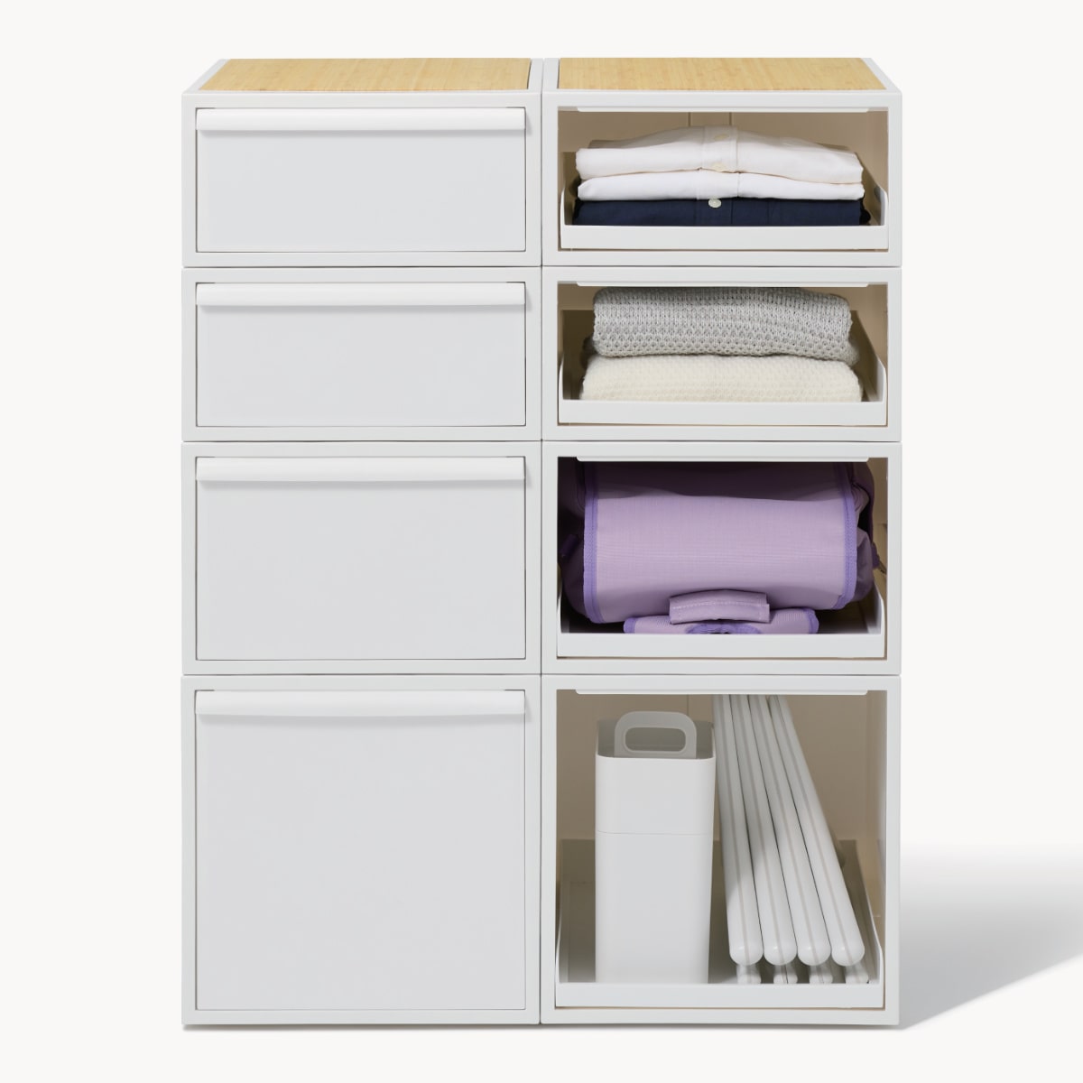 天板 クローゼットシステム 竹製天板 ( 収納 クローゼット 衣類収納 収納ボックス 衣装ケース 竹 対応パーツ バンブー ナチュラル 天板のみ 耐荷重 10kg 上乗せ S M L 全サイズ 対応 )