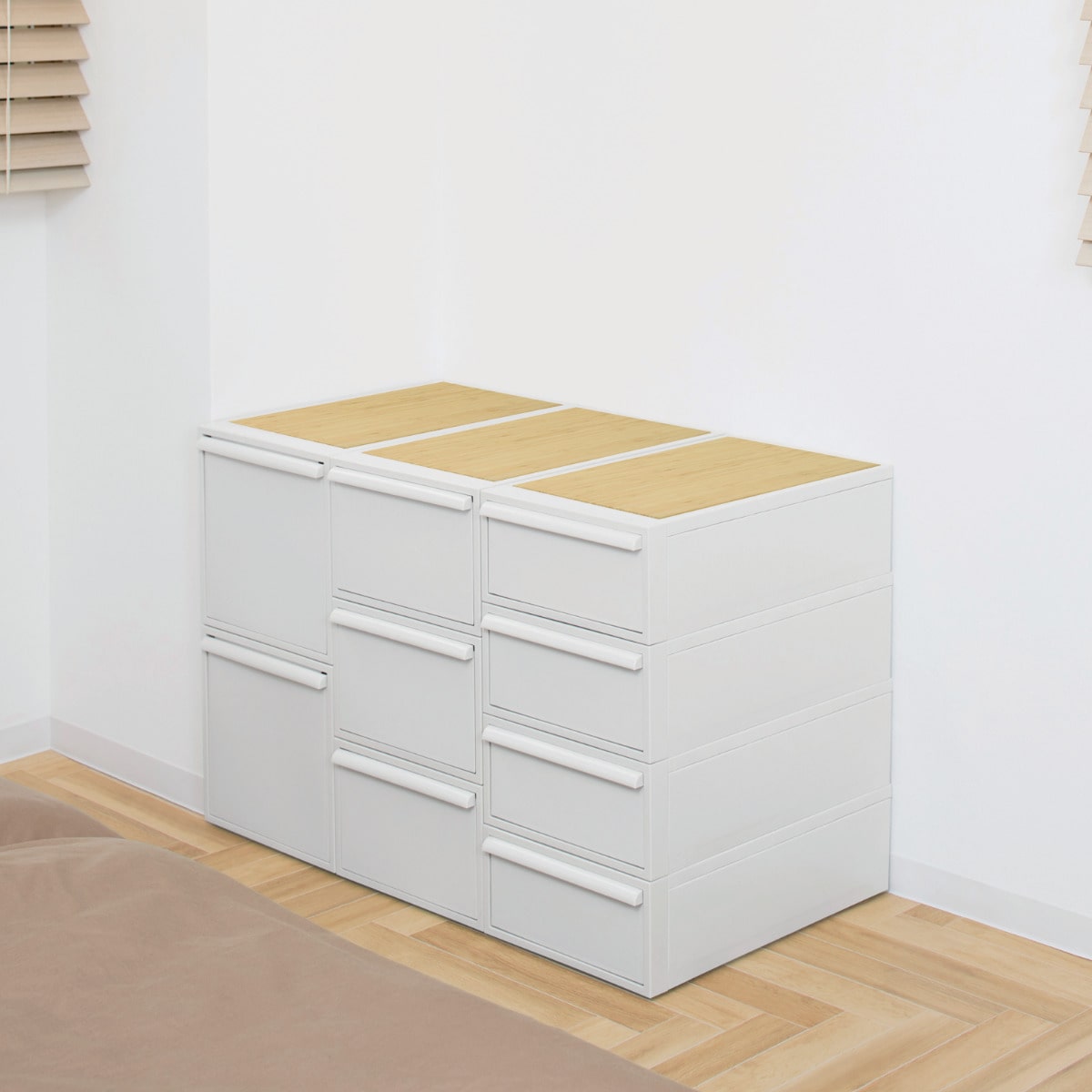 天板 クローゼットシステム 竹製天板 ( 収納 クローゼット 衣類収納 収納ボックス 衣装ケース 竹 対応パーツ バンブー ナチュラル 天板のみ 耐荷重 10kg 上乗せ S M L 全サイズ 対応 )