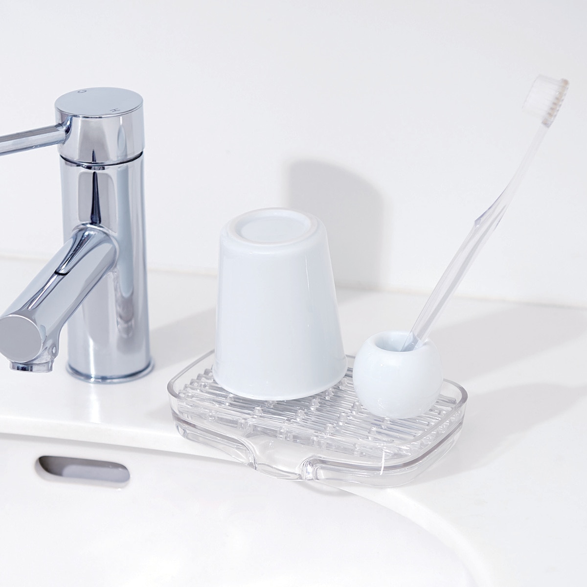 ソープディッシュ 水が切れるシンクキャディ ライクイット ( 石けんトレー ソープトレイ 石けん置き 石けん皿 石鹸皿 石鹸置き 石鹸トレー 洗面用品 サニタリー バス用品 ) 【ライラック】 ライラック