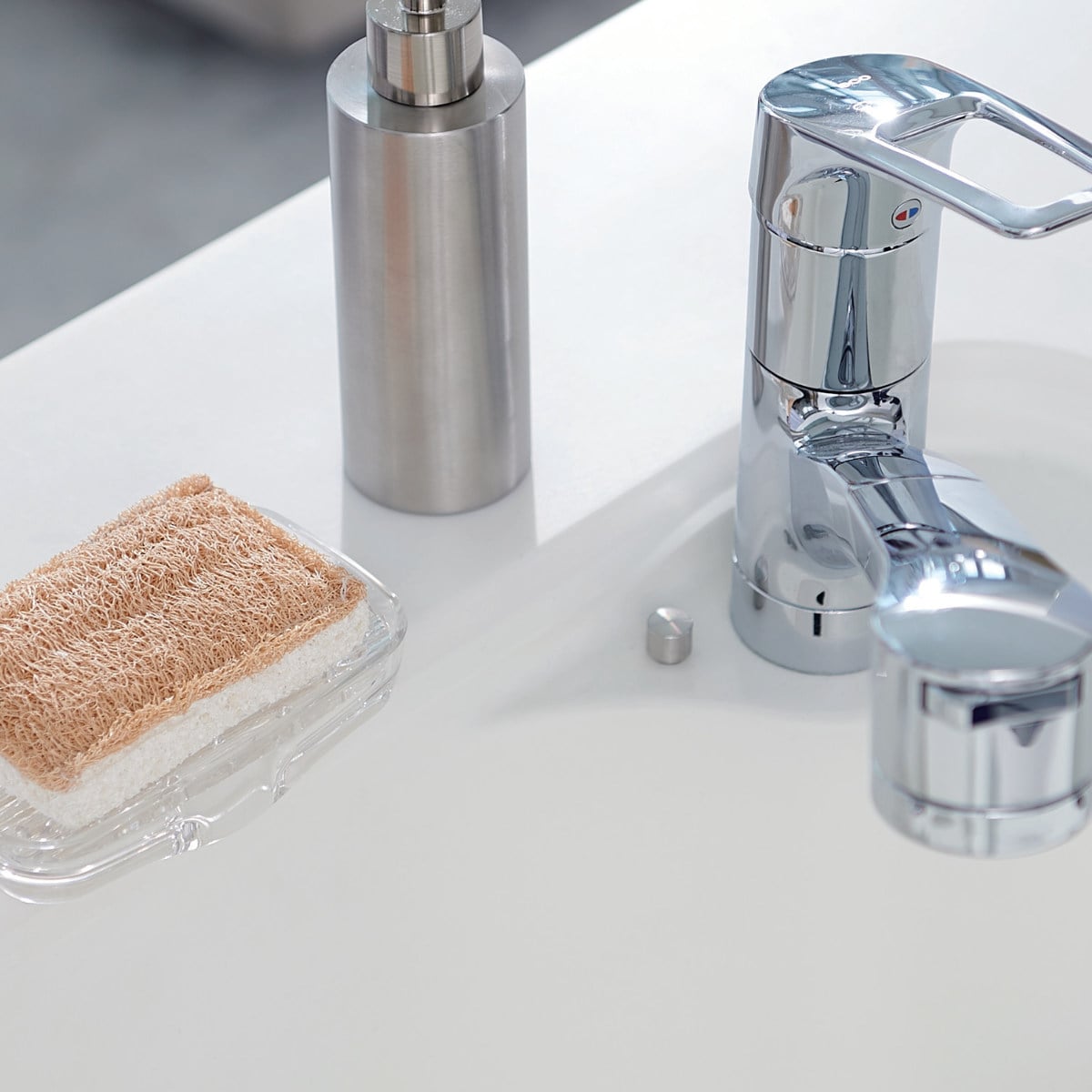 ソープディッシュ 水が切れるシンクキャディ ライクイット ( 石けんトレー ソープトレイ 石けん置き 石けん皿 石鹸皿 石鹸置き 石鹸トレー 洗面用品 サニタリー バス用品 ) 【ライラック】 ライラック