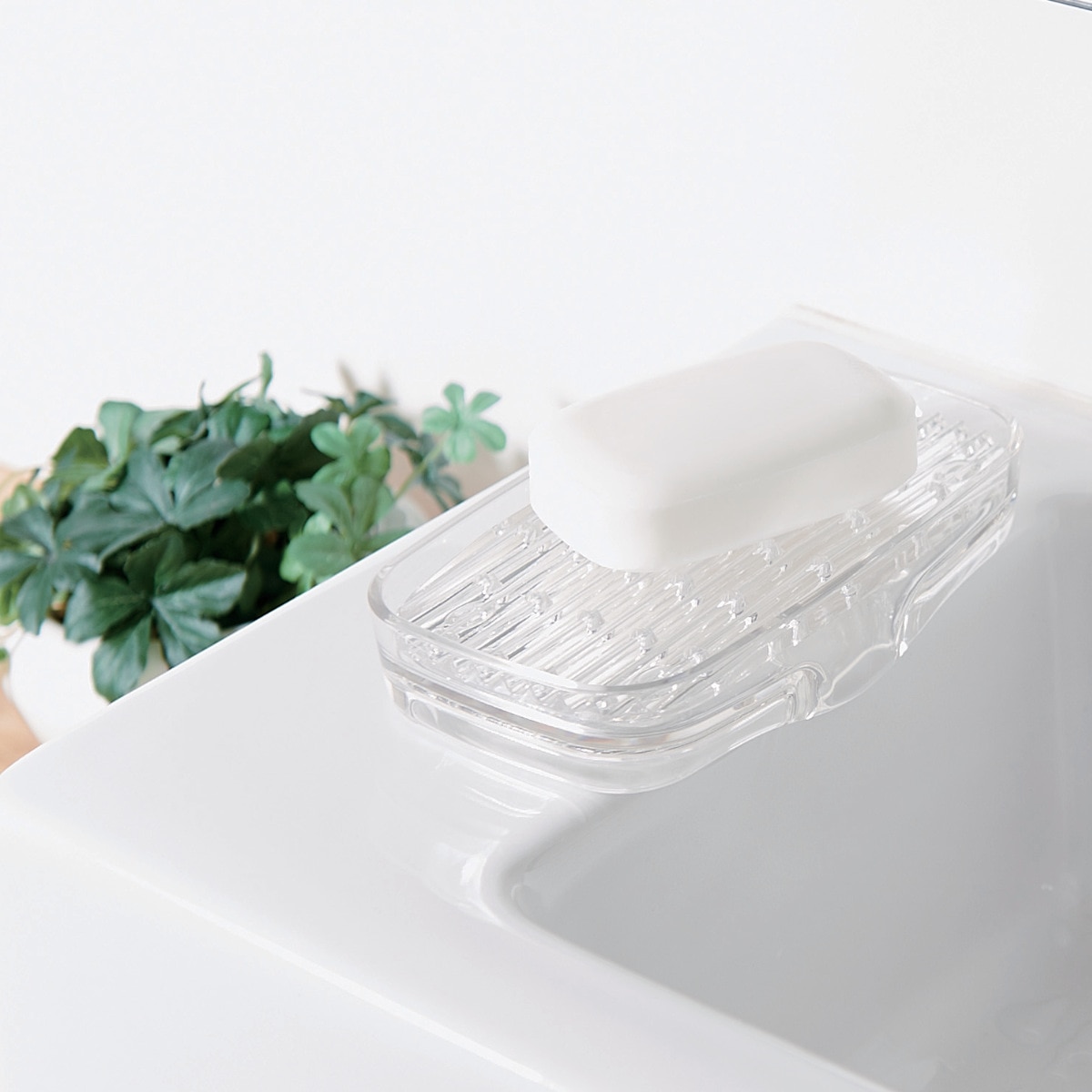 ソープディッシュ 水が切れるシンクキャディ ライクイット ( 石けんトレー ソープトレイ 石けん置き 石けん皿 石鹸皿 石鹸置き 石鹸トレー 洗面用品 サニタリー バス用品 ) 【ライラック】 ライラック