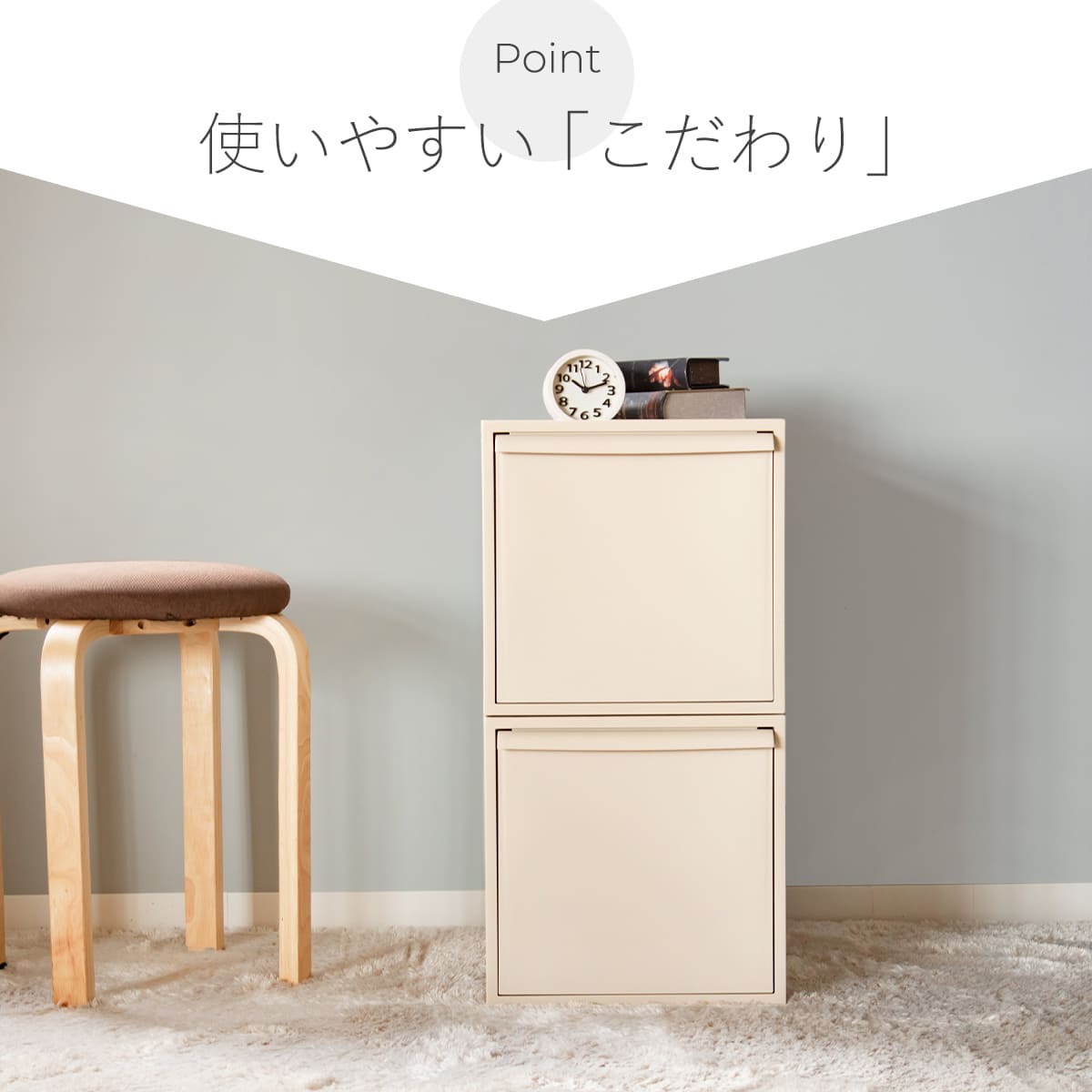 収納ケース 引き出し L 幅32×奥行52×高さ31.8cm クローゼットシステム ( 収納 クローゼット 衣類収納 衣装ケース 積み重ね プラスチック 日本製 ) 【オールモカ】 オールモカ