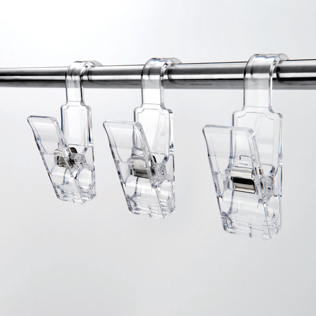 クリップ ハンギングクリップ ライクイット 2個入 ( チューブクリップ セット 洗面所 浴室 収納 お風呂 引っ掛け 吊り下げ フック フッククリップ タオルバー キッチン 洗面収納 洗面所収納 お風呂収納 小物収納 フック付 ) 【クリア】 クリア