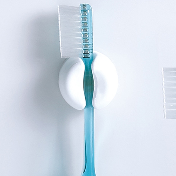 marna マーナ きれいに暮らす。 歯ブラシホルダー W614 ( 同色2個入り 歯ブラシスタンド 吸盤 ハブラシスタンド 歯ブラシ立て ハブラシホルダー ハブラシ立て 歯ブラシたて 壁面 壁 傷つけない バスルーム お風呂 洗面所 脱衣所 ) 【ホワイト】 ホワイト