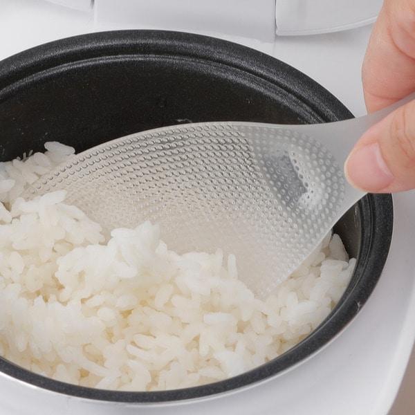 marna マーナ 極しゃもじ プレミアム 小 K744 ( 杓文字 シャモジ おしゃもじ スリム 突起付き 先端が浮く 混ぜやすい すくいやすい エンボス加工 くっつきにくい 握りやすい キッチンツール プラスチック製 食洗機対応 )