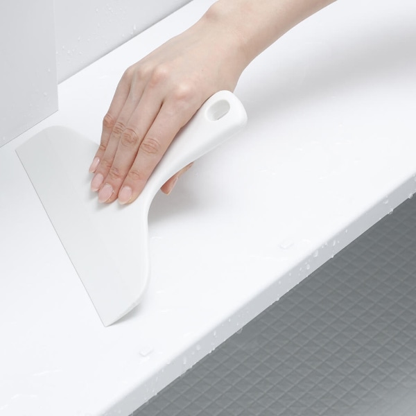 marna マーナ きれいに暮らす。 お風呂のスキージー W607 ( ワイパー 水切り 結露 曇り 風呂 お風呂 窓掃除 掃除 清掃 白 グレー シンプル 鏡 タイル 壁 風呂掃除 浴室 湿気 水分 水はけ 窓ワイパー スクイージー ) 【グレー】 グレー