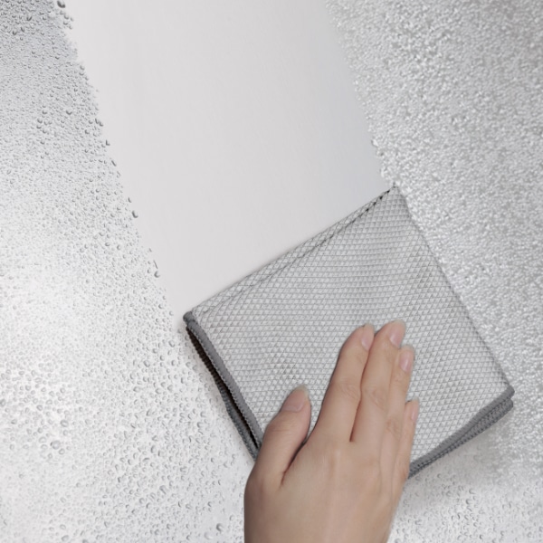 marna マーナ 掃除の達人 ガラス・鏡ピカッとクロス(グレー)W640 ( マイクロファイバー 2枚入り 雑巾 ぞうきん 2枚 ダスター厚手 ふきん 布巾 掃除 シンプル グレー 拭き掃除 窓そうじ 鏡 かがみ 磨き ミラー 鱗 汚れ )