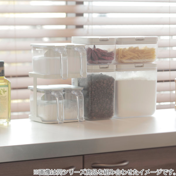 marna マーナ GOODLOCKCONTAINER 保存容器 トール K763 ( グッドロックコンテナ 1.2L トール パッキン付き キャニスター 調味料入れ プラスチック キッチン 収納 積み重ね スタッキング シンク下 ワンタッチ 保存 容器 軽量 ) 【ホワイト】 ホワイト
