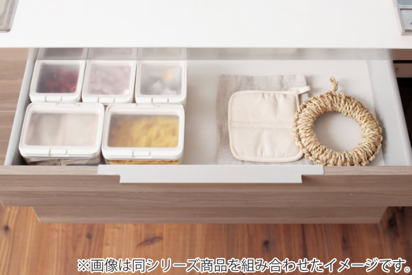 marna マーナ GOODLOCKCONTAINER 保存容器 トール K763 ( グッドロックコンテナ 1.2L トール パッキン付き キャニスター 調味料入れ プラスチック キッチン 収納 積み重ね スタッキング シンク下 ワンタッチ 保存 容器 軽量 ) 【ホワイト】 ホワイト