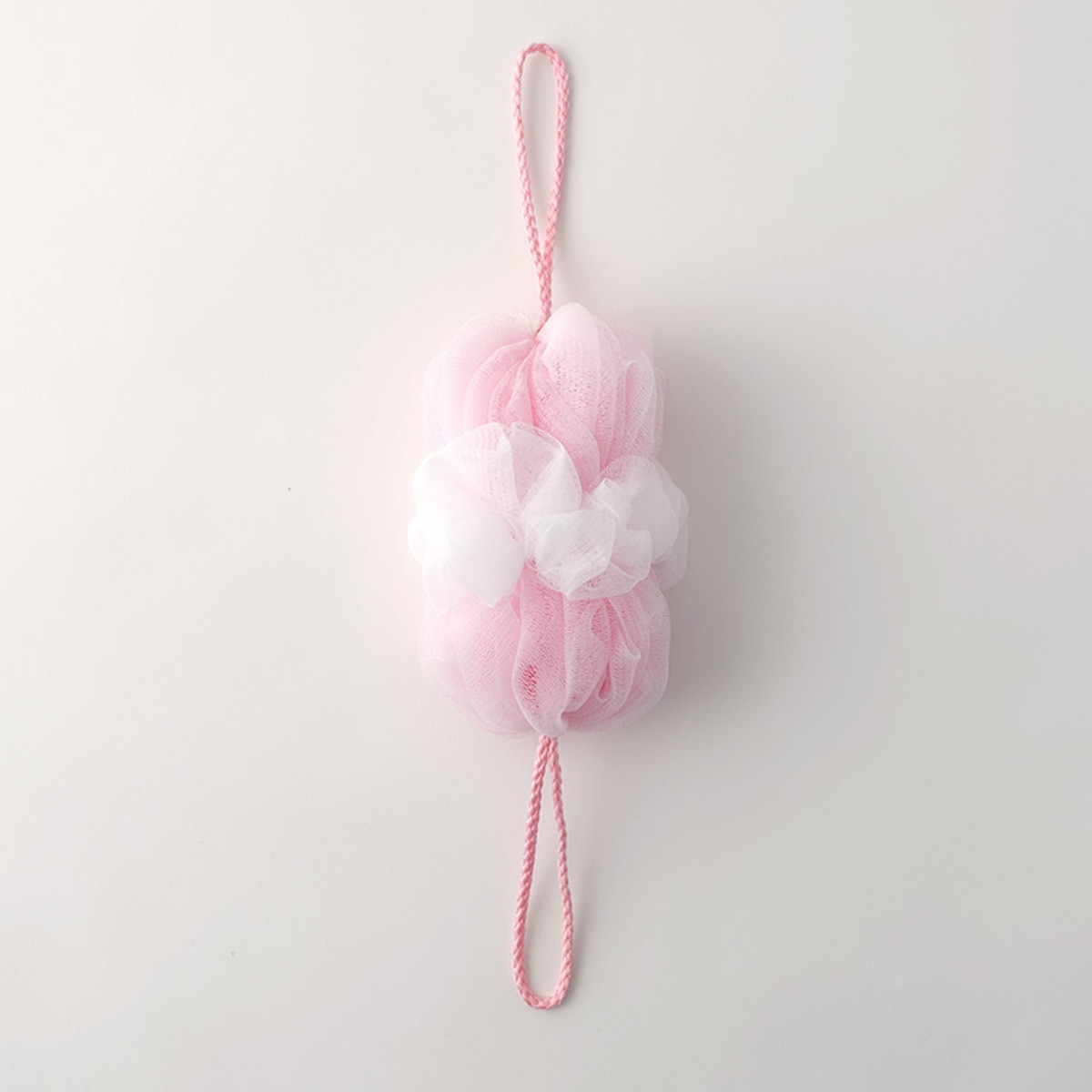 marna マーナ 泡工場 背中も洗えるシャボンボール B691 ( ボディタオル ボディスポンジ 泡立てネット ボディ 背中 体洗い 泡 ネット 紐付き ひも 紐 風呂 ボディケア バス用品 バスグッズ 風呂用品 お風呂用品 風呂グッズ ) 【ピンク】 ピンク