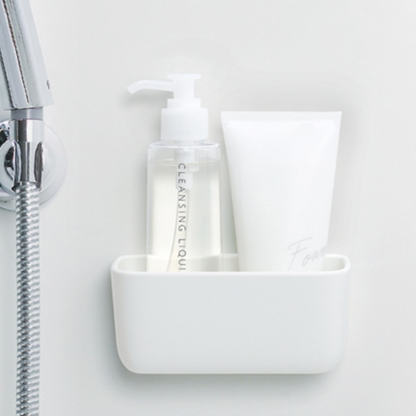 marna マーナ きれいに暮らす。マグネット浴室小物入れ W618 ( 小物入れ 磁石 マグネット 風呂 浴室 収納 壁面 壁 傷つけない 小物収納 バスルーム お風呂 洗面 洗面所 脱衣所 洗濯機 キッチン 冷蔵庫 壁面収納 白 ホワイト )