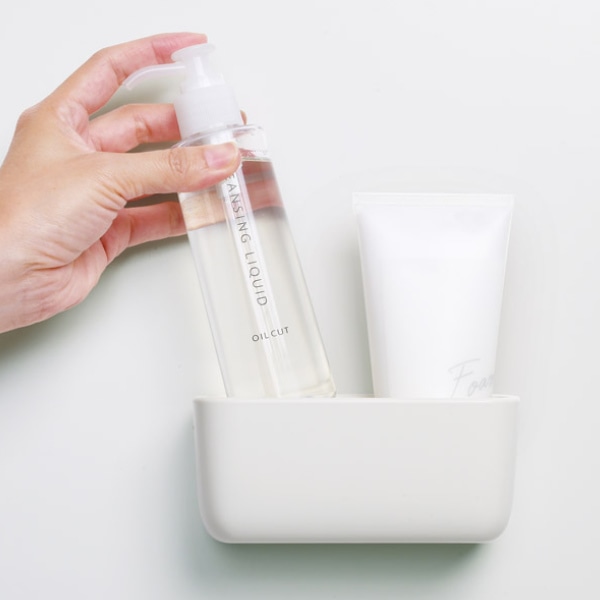 marna マーナ きれいに暮らす。マグネット浴室小物入れ W618 ( 小物入れ 磁石 マグネット 風呂 浴室 収納 壁面 壁 傷つけない 小物収納 バスルーム お風呂 洗面 洗面所 脱衣所 洗濯機 キッチン 冷蔵庫 壁面収納 白 ホワイト )