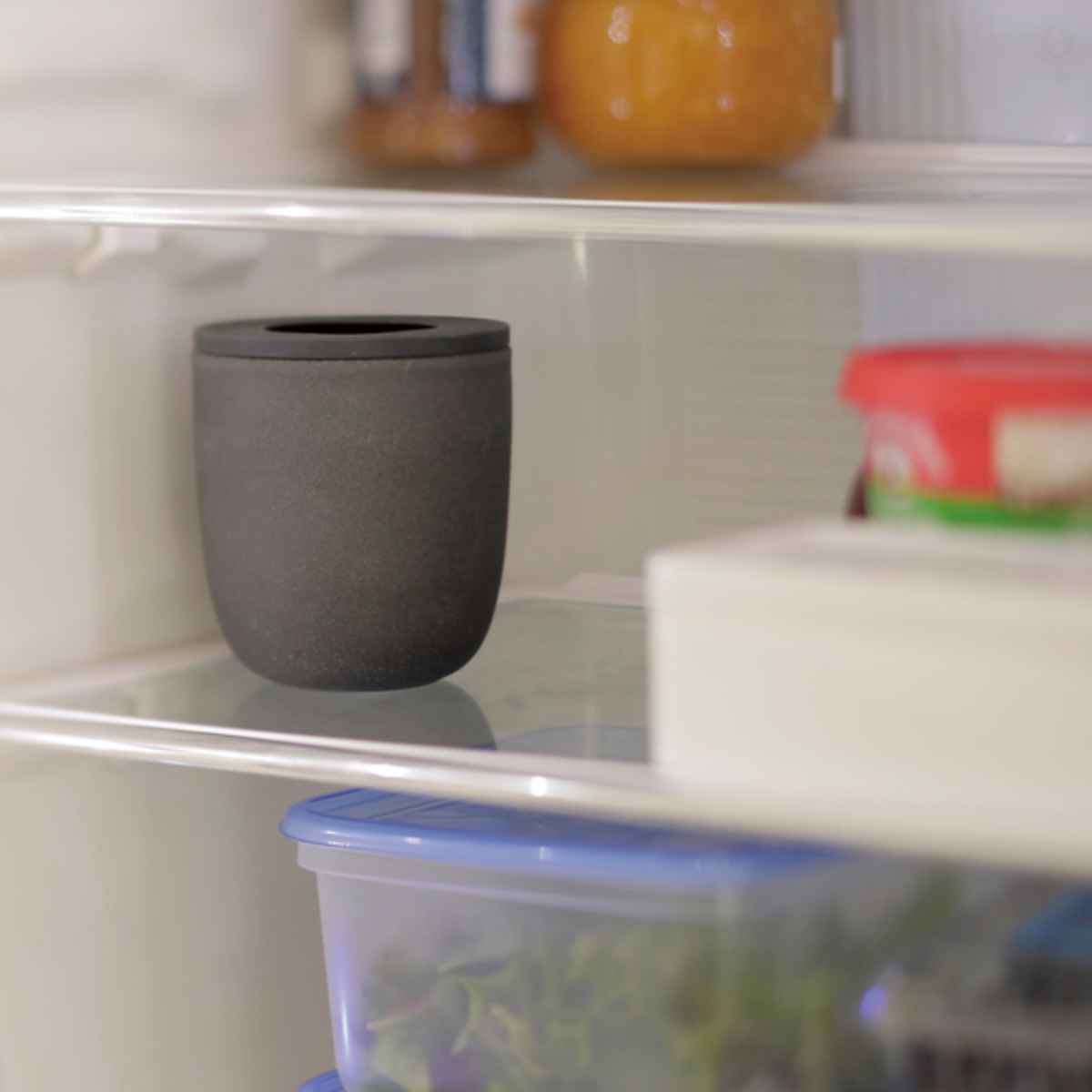 marna マーナ Readyto コーヒーかす消臭ポット K770BK ( 消臭剤 コーヒー リサイクル 消臭 ポット 冷蔵庫 下駄箱 玄関 リビング シンプル 再利用 エコ コーヒーカス 臭い インテリア おしゃれ )