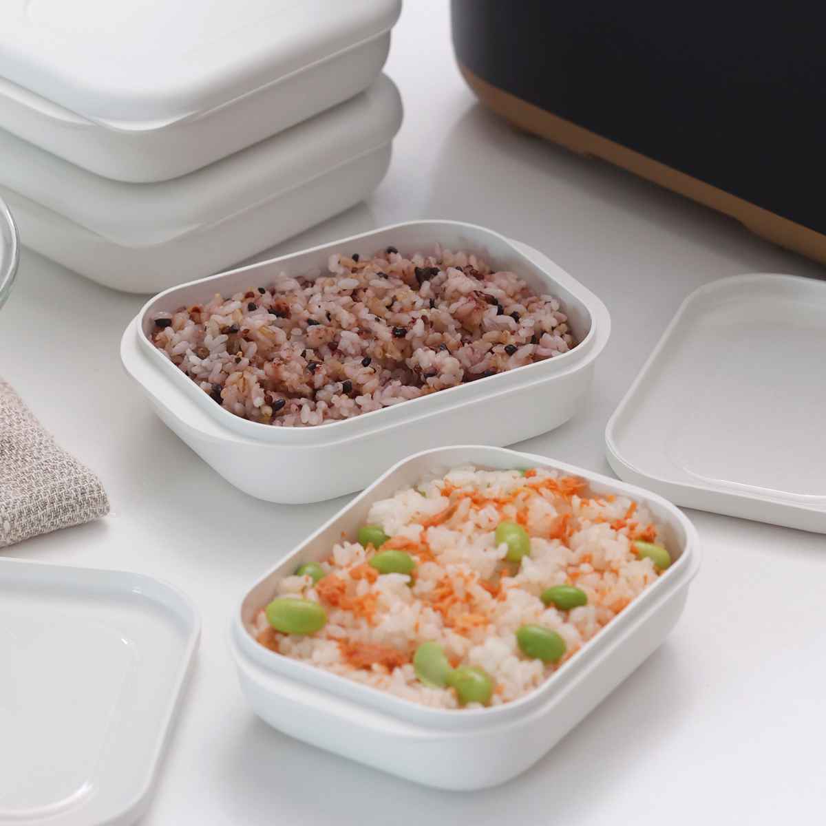 marna マーナ 極 冷凍ごはん容器 大 K783 ( 保存容器 日本製 食洗機対応 電子レンジ対応 冷凍ご飯容器 冷凍保存 大盛り 冷凍 ふっくら お弁当 お米 ごはん ご飯 米 容器 小分け 保存 炊き立てごはん 炊き立てご飯 )