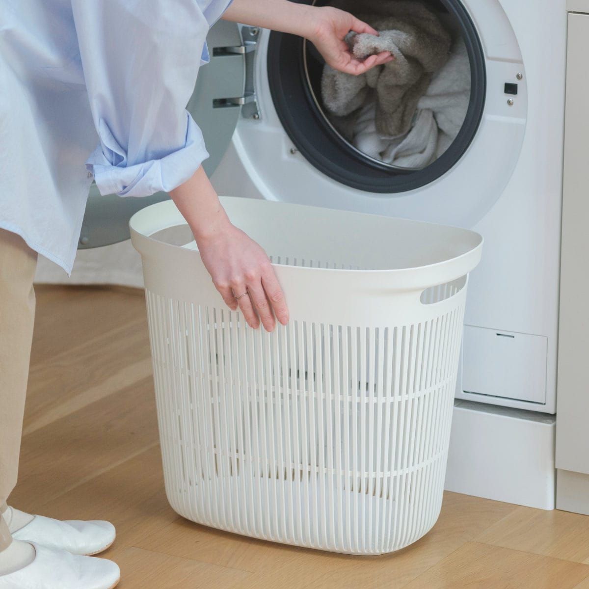 marna マーナ ランドリーバスケット W665 （ 38L スリム 洗濯かご